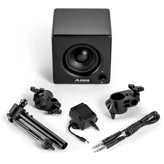 Alesis Nitro Amp 70W 3“ Compact E Schlagzeug Monitor Speaker für Praxis und Unterricht, Rack-Montage mit Klemmen inklusive