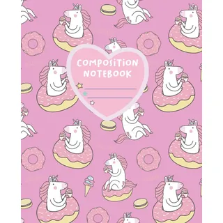 Independently published Composition Notebook mit Stundenplan und Kontaktseite 7,5"x9,5" Cute Unicorn