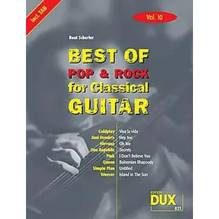 Edition Dux Best of Pop & Rock for Classical Guitar Vol. 10