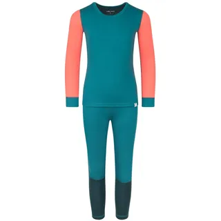 TROLLKIDS Kinder Merino II Unterwäsche Set (Größe 116, tuerkis)