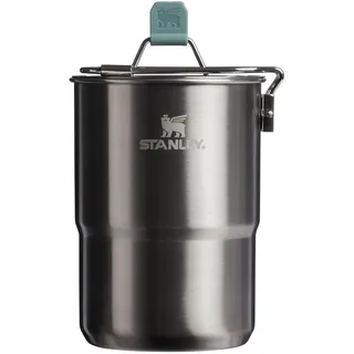 Stanley Wildfare Go 4-Teiliges Kochset aus Edelstahl mit Topf und Deckel, 2 stapelbare Becher, Camping-Essentials für Ihre Küchenbedarf, BPA-frei
