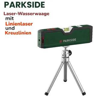 PARKSIDE Laser Wasserwaage mit höhenverstellbarem , Kreuzlinien - & Linienlaser