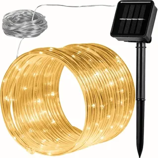Voltronic 100 LED Solar Lichterschlauch Lichterkette innen außen, Party - Blau