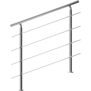 monzana Treppengeländer 120 cm Edelstahl