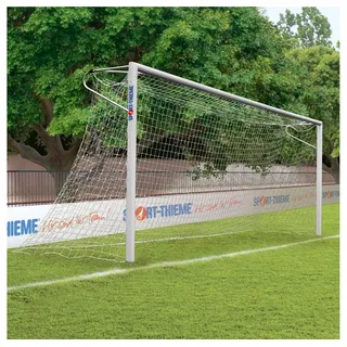 Sport-Thieme Großfeld-Fußballtor in Bodenhülsen stehend, eckverschweißt, Netzhalter