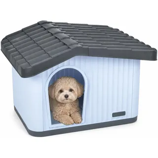 VOUNOT Katzenhaus & Hundehütte 60 x 51 x 41 cm Weiß