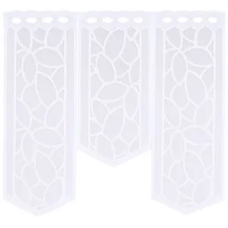 HOME WOHNIDEEN Scheibengardine Bistrogardine Flächenvorhang Jacquard weiß BxH 90x80cm, Ösen, transparent, Store weiß