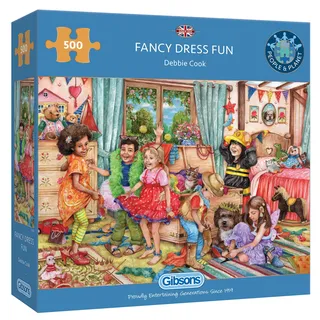 Verkleidungsspaß | 500 Teile Puzzle | Kindheits-Nostalgie-Puzzle | Nachhaltiges Puzzle für Erwachsene | 100% recyceltes Premium-Puzzle | Tolles Geschenk für Erwachsene | Gibsons Games