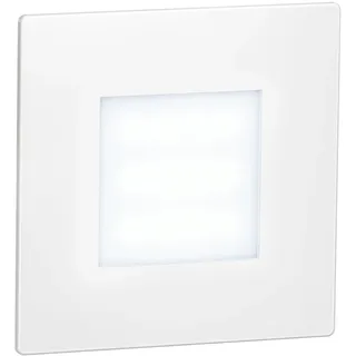 ledscom.de LED Treppenlicht Wandeinbauleuchte Edelstahl 85 x 85 mm 1 Stück weiß