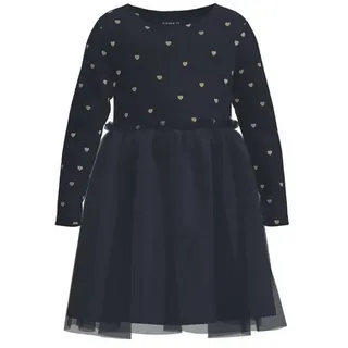 NAME IT Mädchen Nmfnadja Ls Dress Noos, Blau, 92 - 92