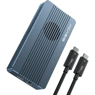 ACASIS 40Gbps M.2 NVMe SSD Gehäuse mit Lüfter,für M1 M2 Pro/Max, USB C Case kompatibel mit Thunderbolt 4/3,USB4/3.2/3.1/3.0/2.0, unterstützt SSD Größe 2280 B+M M-Key