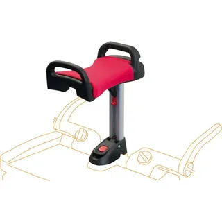 Lascal Saddle für BuggyBoard Maxi, einklappbarer und abnehmbarer Sitz, Kinderwagen Zubehör für Maxi-Modelle ab 2011, bequeme Sitzmöglichkeit f... - Rot