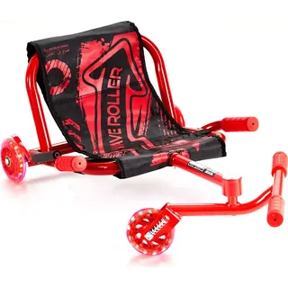 Vevor Drifter Trike Dreirad 60 kg, Dreiradscooter 960 x 440 x 285 mm, Kinderfahrzeug Dreirad für Kinder ab 4 Jahren, fährt auf allen harten Oberflächen im Innen- und Außenbereich, Rot