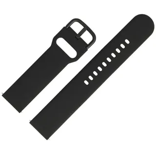 MARBURGER Uhrenarmband 20mm Silikon Fitness Smartwatch XL Extra Lang Schwarz schwarz