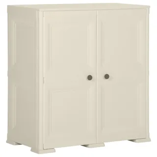 vidaXL Kunststoffschrank 0,79 x 0,43 x 0,86 m creme