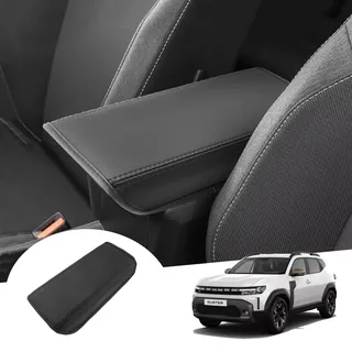 GAFAT Neuer Dacia Duster 3 2024 2025 Mittelarmlehne Abdeckung, für Dacia Duster III ab 2024- Mittelkonsole Armlehne Schutz Mikrofaser PU Leder Polster, Dacia Duster 3 Zubehör