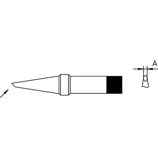 Weller 4PTAA7-1 Lötspitze Rundform, abgeschrägt Spitzen-Größe 1.6mm Inhalt 1St.