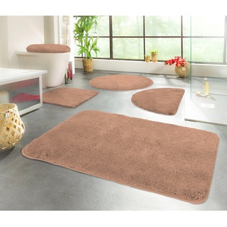 Kinzler Badematte »Chaozhou«, Höhe 20 mm, rutschhemmend beschichtet, fußbodenheizungsgeeignet, Badteppich, Uni Farben, rechteckig, rund & als 2-tlg. Set erhältlich