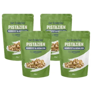 by Amazon Pistazien geröstet & gesalzen, 250g (Packung mit 4)