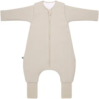 EMMA & NOAH Winter-Sleepoverall Essential mit abnehmbaren Ärmeln und Umschlag-Füßchen 3.5 TOG, beige, 70