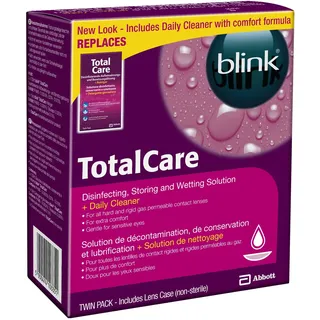 Abbott Blink Total Care Aufbewahrungslösung 2 x 120 ml + Reiniger Lösung 4 x 15 ml Twin Pack