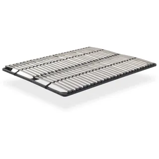 i-flair® Ortho Lattenrost 160x200cm Lattenrahmen mit 56 Federholzleisten und Mittelgurte, Stabiler Stahlrahmen für alle Matratzen geeignet