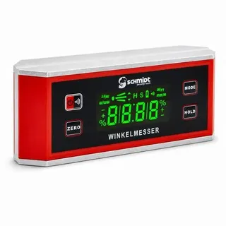 SCHMIDT security tools Winkelmesser Digital 0,05° Neigungsmesser IP65 Magnetisch