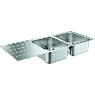 Grohe K500 2 Becken rechts Auflagespüle Edelstahl Handbetätigung 1160 x 500 mm
