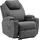 MCombo Elektrisch Relaxsessel Massagesessel Fernsehsessel Heizung Stoff 7061DE Grau-Stoff Grau