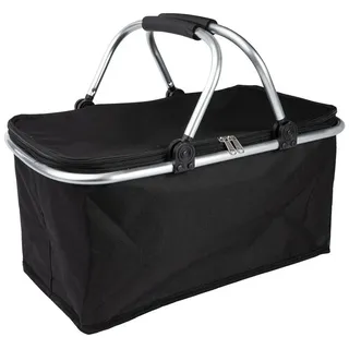 Onvaya ONVAYA® Einkaufskorb faltbar mit Kühlfunktion | schwarz | Faltkorb mit Deckel | Isolierkorb | Einkaufstasche | Klappkorb | Thermokorb klappbar