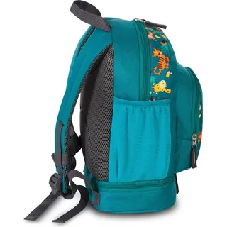 FABRIZIO Kinderrucksack Tasche mit Brustgurt und Bodenfach 20616, Farbe:Petrol