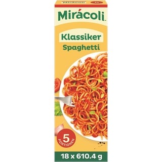 Miracoli Fertiggerichte Klassiker Spaghetti, 5 Portionen, 18 Packungen (18 x 610,4g)