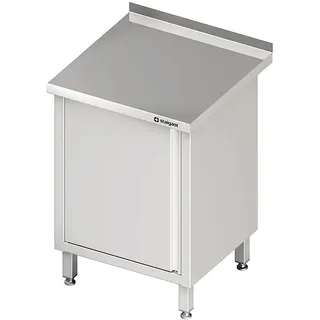 Stalgast Arbeitsschrank mit Flügeltür, 450x700x850 mm, mit Aufkantung, verschweißt