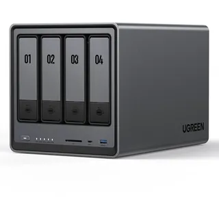UGREEN DXP4800 NAS (Diskless) 2,5 Zoll Anzahl Festplattenschächte: 4 Grau}