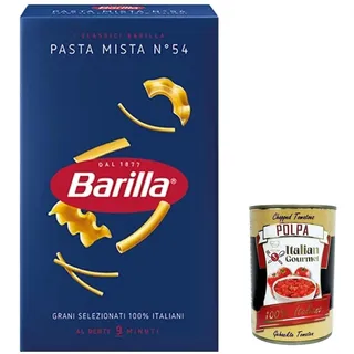 5x Pasta Barilla Pasta mista Nr. 54, Nudeln 500g+Italian Gourmet Polpa 400g