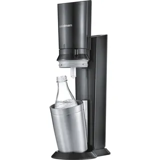 Sodastream Crystal 3.0 schwarz + 1 Glaskaraffe