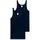 2er Pack ärmellos Cotton Essentials Feinripp Blau