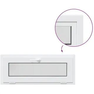 vidaXL Kellerfenster RISOR Kippfenster 120 x 45 cm weiß