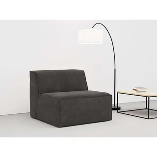 Sofa-Mittelelement RAUM.ID "Norvid" Polsterelemente Gr. Struktur weich, Taschenfederkern, grau (dark gray) modular, wahlweise mit Kaltschaum, Komfortschaum oder Taschenfederkern