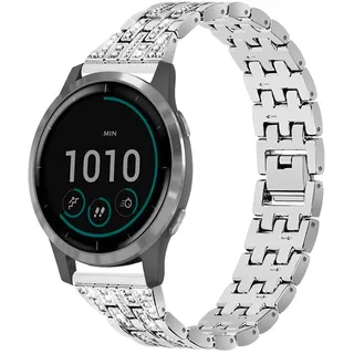 Edelstahl Diamanten Armbänder für Garmin Venu 3/ Venu 2/ Vivoactive 4 Armband, Damen Metall Strass Bänder mit Verstellbare Glitzer Ersatzarmband mit Garmin Venu 3/ 2/ Vivoactive 4 Uhrenarmband (5)