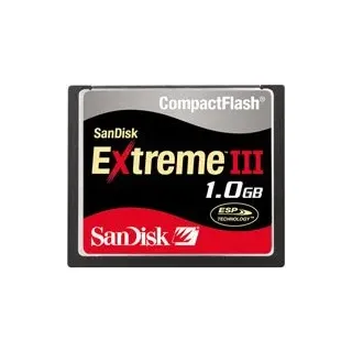 Sandisk Extreme® III CompactFlash® 1 GB Speicher 1 Compact Flash GB Speicherkarte CompactFlash (-) 25-85°C
