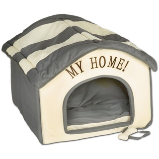 Schecker Indoorhütte Wohnungs Hundehütte Indoor - Hundehöhle beige|grau