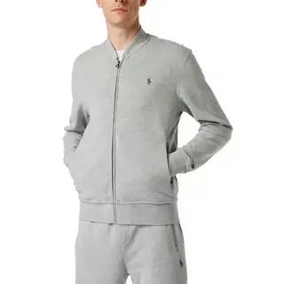 Polo Ralph Lauren Sweatjacke Herren Sweatshirt Blouson Baseball Jacke Regular Comfort Fit Sofortige Authentifizierung über das Ralph Lauren-System möglich grau XXL