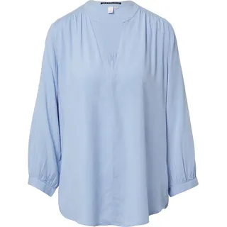 QS Viskose-Bluse mit Raffung an der Schulter - blau - 34