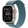 GPS + Cellular 49 mm Titangehäuse Natur Alpine Loop Hellblau S