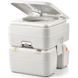 Campingtoilette, Tragbare Toilette, Reisetoilette Meteor 20L mit Spülung und Füllstandsanzeige