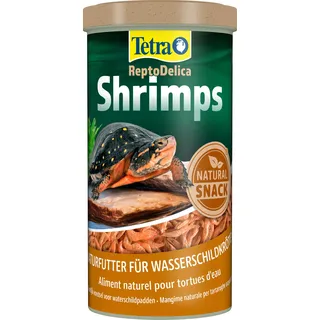 Tetra ReptoDelica Shrimps Schildkröten-Futter - Naturfutter aus ganzen Shrimps, 1 L Dose