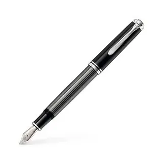 Pelikan Souverän M805 Stresemann Kolbenfüller schwarz/anthrazit/silber F (fein), 1 St.