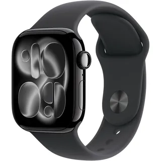 Apple Watch Series 11 GPS 42mm Jet Black Aluminium Sport Band black M/L