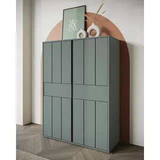 Home Affaire Highboard HOME AFFAIRE "VEDDEL", grün, B:103,4cm H:139,5cm T:40cm, Holzwerkstoff, Melamin, Sideboards, Highboard, Höhe ca.140